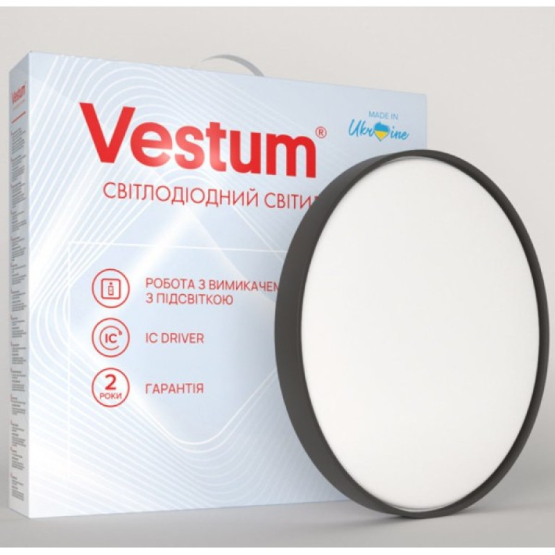 Світильник Vestum CRYSTAL матовий 36Вт 395x60мм 4000К 2900Лм