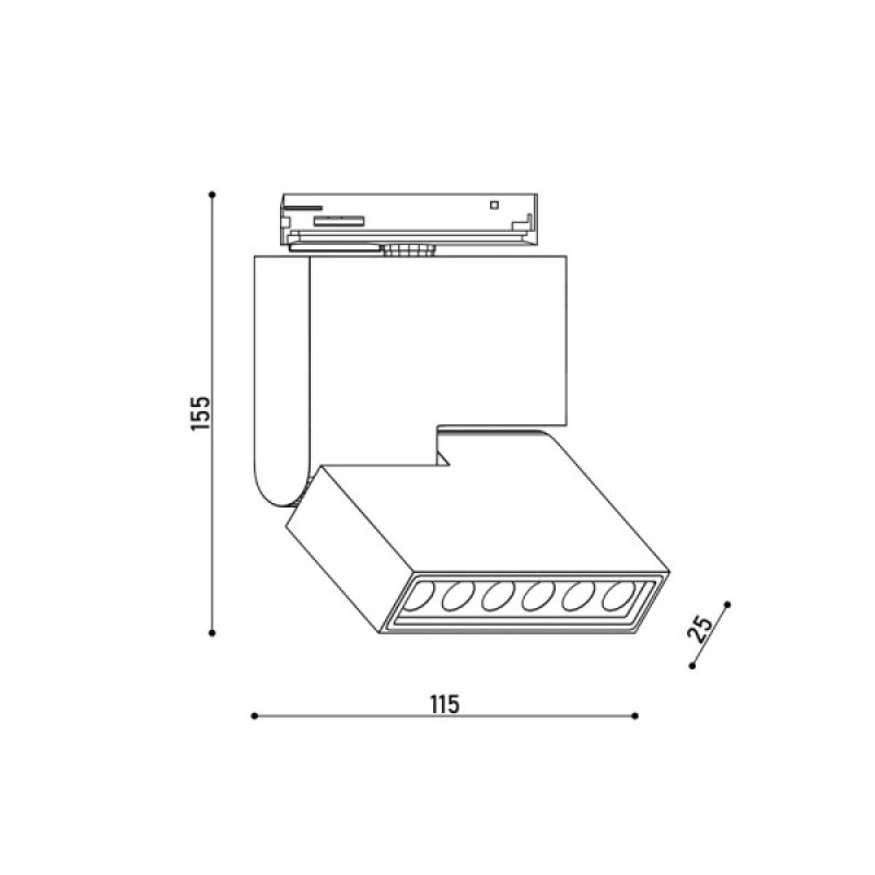 Трековый светильник Kloodi KD-STL0612 3K WH LED 1x12W 900Lm IP20 белый
