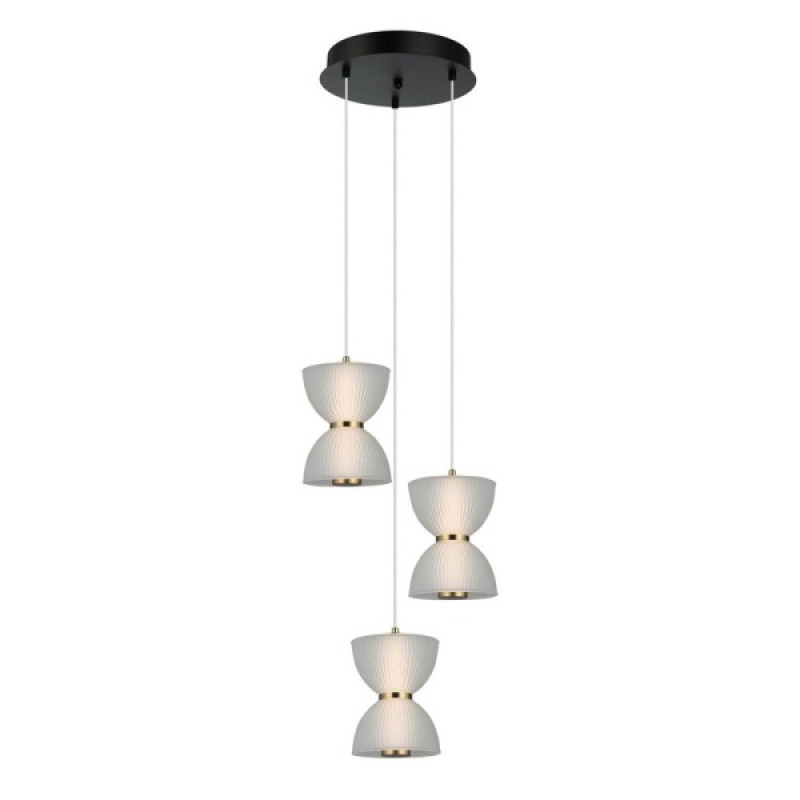 Підвісний світильник, люстра Italux PND-83949-3-BK Tica LED 3x22W 3000K 950Lm IP20 білий