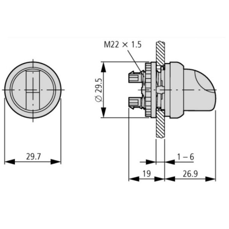 Переключатель Eaton Moeller 216872 M22-WRK3
