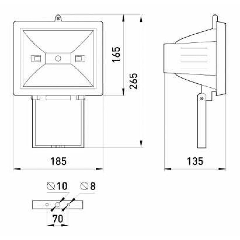 Прожектор E.Next e.halogen.500.black 500Вт черный (l003004)