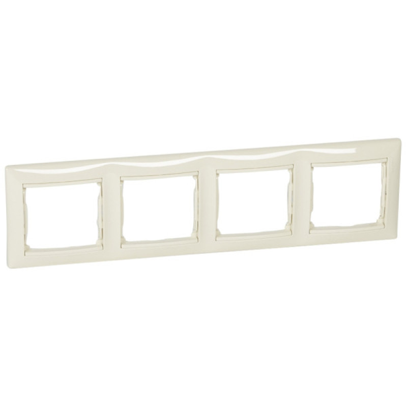 Рамка четырехместная Valena горизонтальная слоновая кость