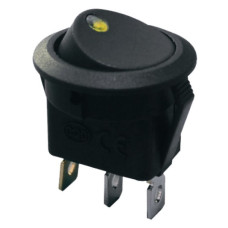 Переключатель TNSy KCD1-8-101EN Y/B круглый с подсветкой желтый (TNSy5500751)