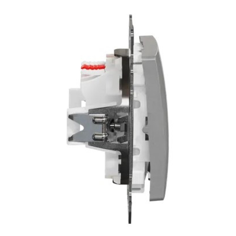 Двухклавишный выключатель Schneider Electric Sedna Design & Elements с подсветкой алюминий SDD113105L