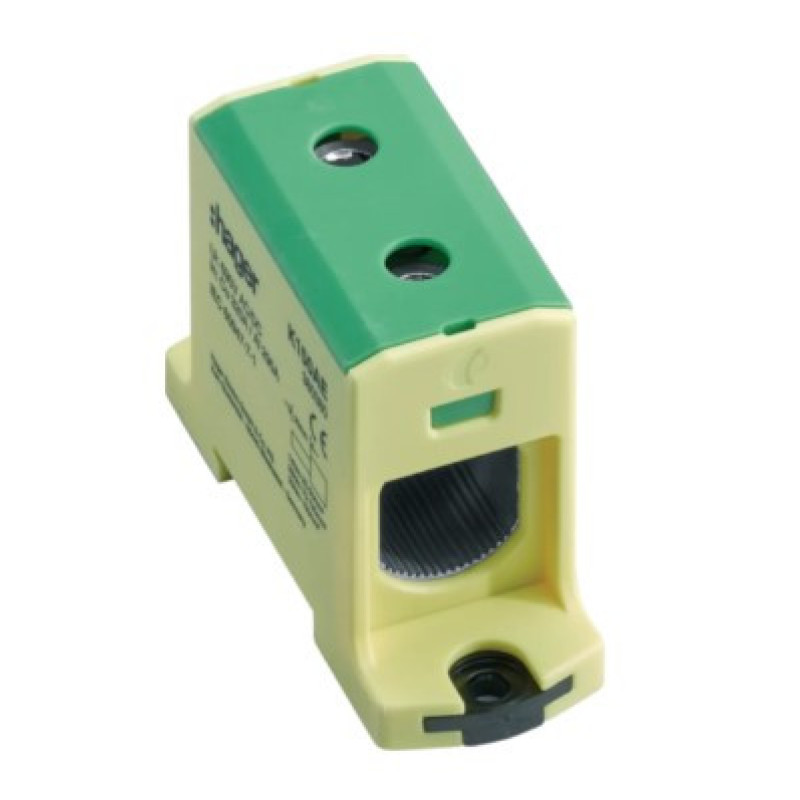 Клемма для Al+Cu Hager K150AE 25-150мм2 желто-зеленая