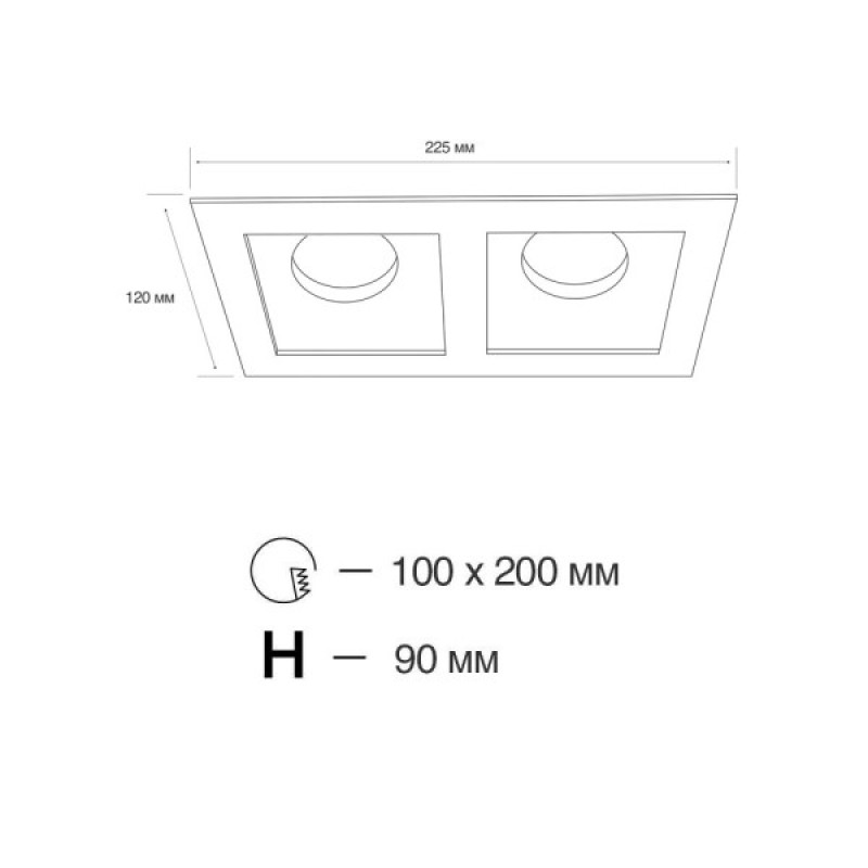 Точечный светильник MJ-Light MJ00224 102 GU5.3 2x10W IP20 черный