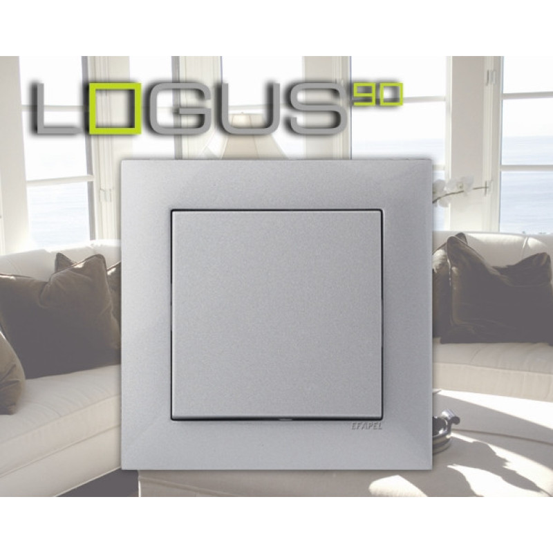 Одноклавішний вимикач Logus 21011 TAL 10АХ 250В (алюміній)