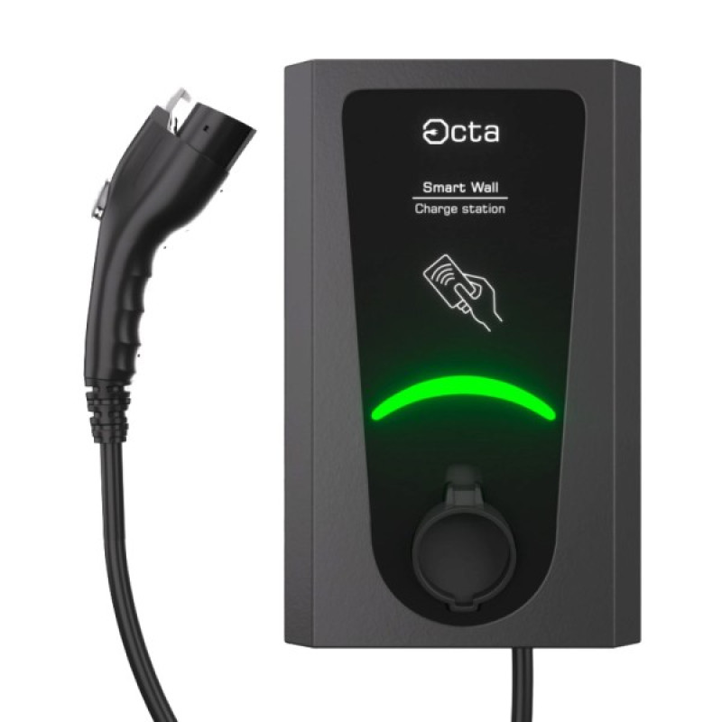 Однофазная зарядная станция для электромобиля Octa Energy SW107-C2 Smart Wall на 7кВт (Type 2)