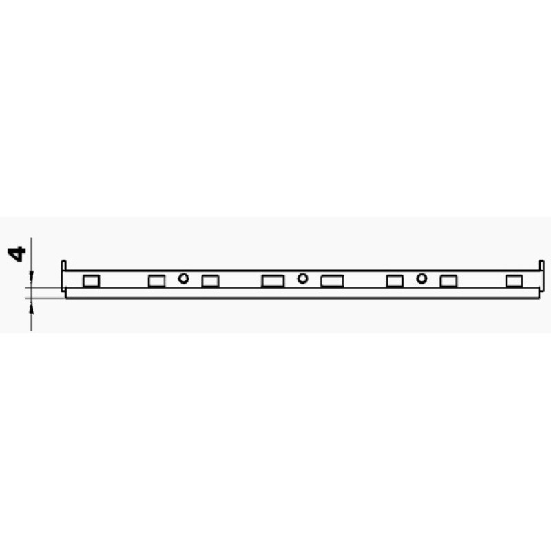 Суппорт-рамка для напольного лючка OBO Bettermann (7408670) MT45V под установку 4x modul45 L=184мм