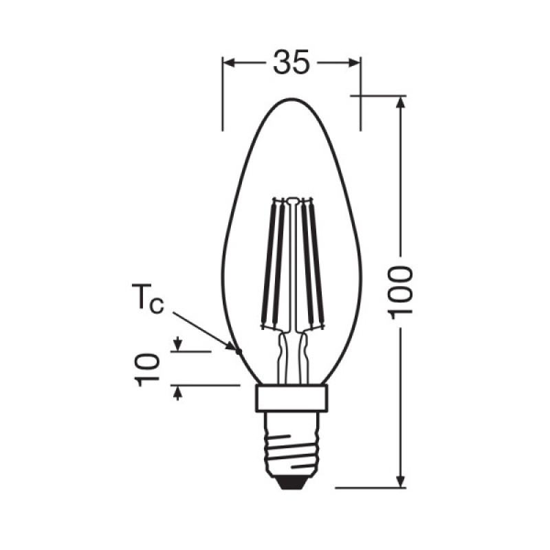 Светодиодная лампочка Osram 4058075434486 LED E14 DIM 1x5.9W 2700K 806Lm IP20