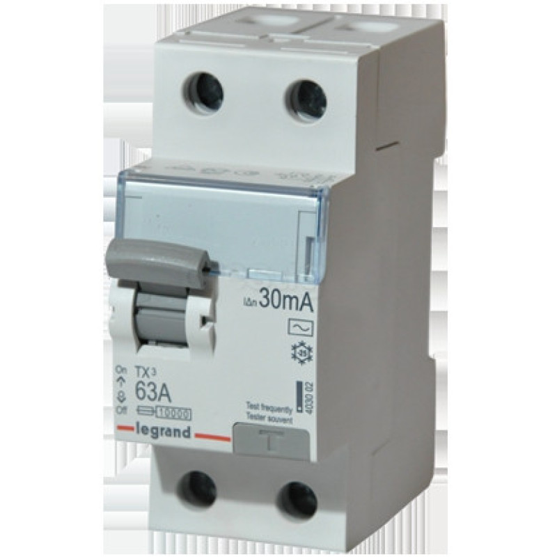 УЗО Legrand (403002) TX3 1Р+N 63A 30мА AC