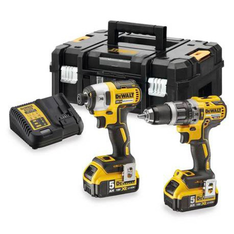 Набір з двох акумуляторних безщіткових елекроінструментів DeWALT DCK266P2T XR Li-lon 18В 2х5Аг