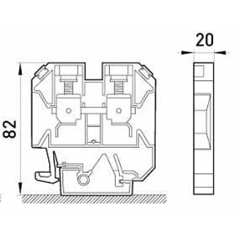 Наборная клеммная колодка E.Next e.tc.din.pro.70 на DIN-рейку (p049008)