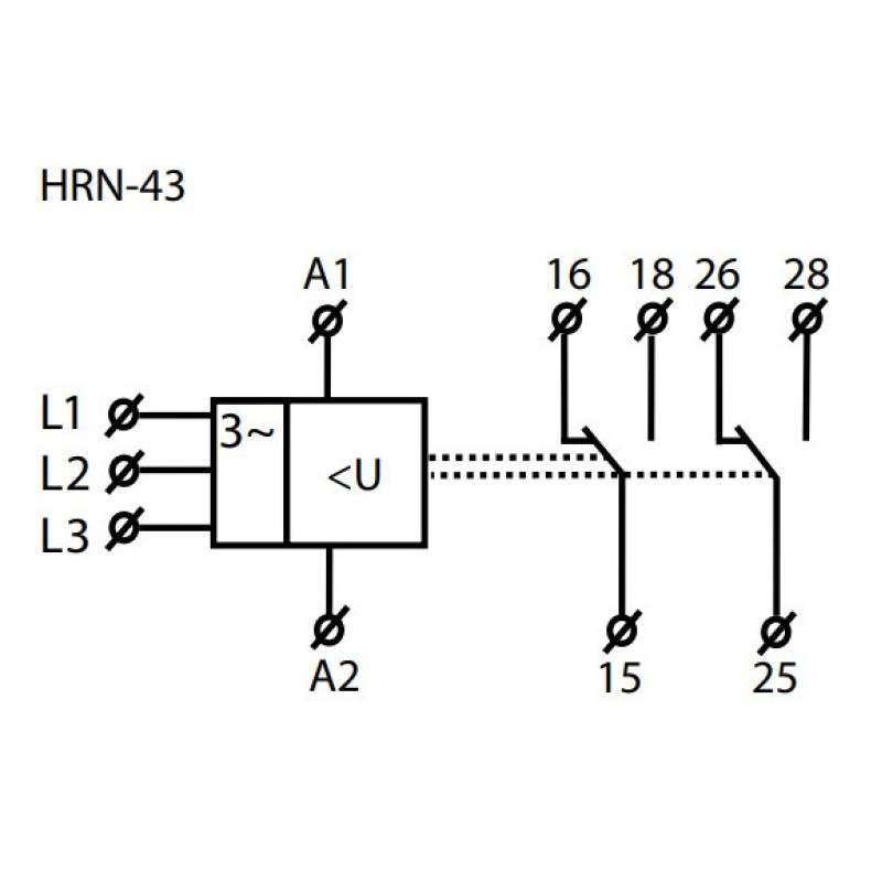 Реле контроля фаз HRN-43/230V