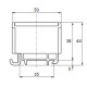 Клема Promfactor FT 1Р Cu:2.5-50мм²/ Al:6-50 6-50мм² синя FT1050N
