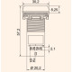 Моноблочная утопленная кнопка ETI 004771471 ECF-11-G (1NO+1NC зеленая)
