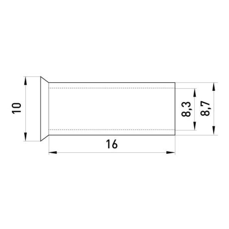 Неизолированный наконечник E.Next e.terminal.stand.en.35.16 35 кв.мм (s4038018)
