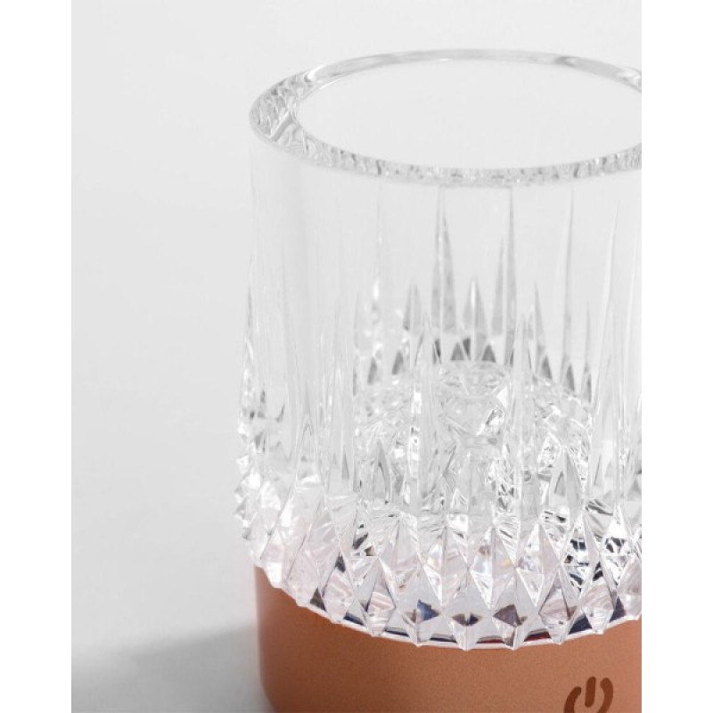 Настільна лампа Zuma Line 5905316667709 Crystal LED 1x1W 3000K 110Lm IP20 мідна