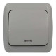 Выключатель EVA серый 1кл с подсветкой IP54 ( 554-011500-201 )