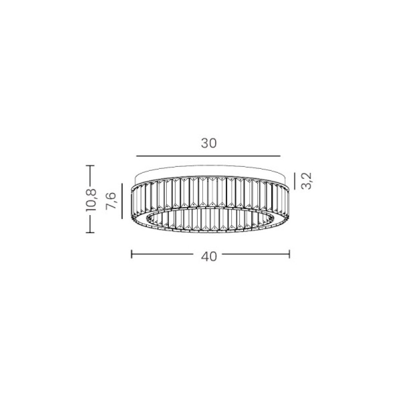 Люстра Azzardo AZ5783 Spark LED 1x30W 3000K 1680Lm IP20 хром