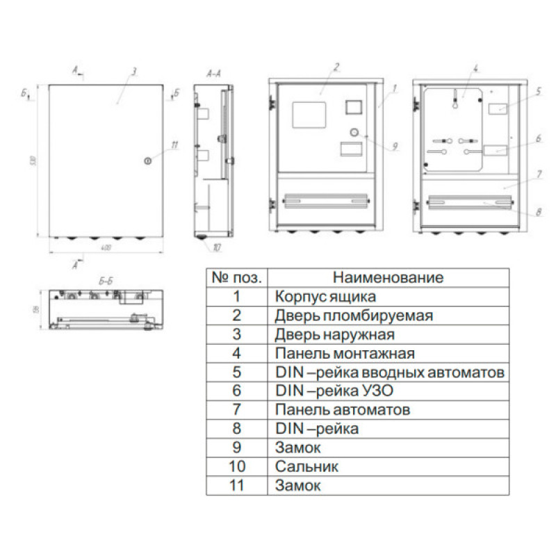 Корпус учета и распределения ЯУР-У4-16-1