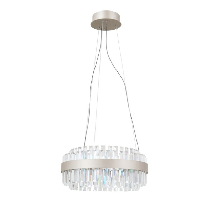Підвісний світильник, люстра Italux PND-34386-1-CH-CL Horna LED 1x36W 3000K 2098Lm IP20 нікелевий