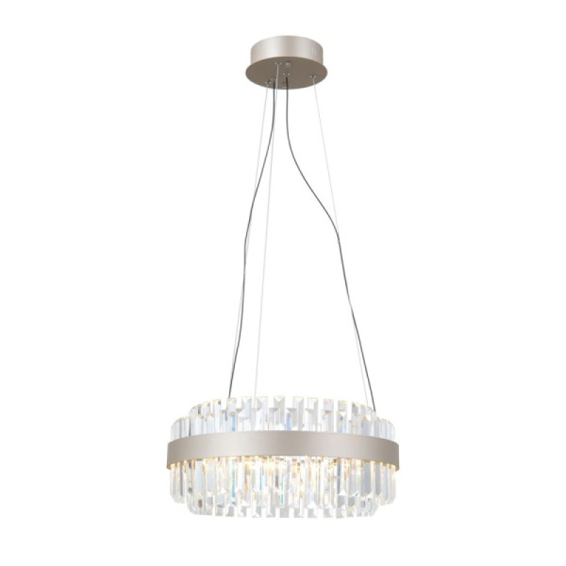 Підвісний світильник, люстра Italux PND-34386-1-CH-CL Horna LED 1x36W 3000K 2098Lm IP20 нікелевий
