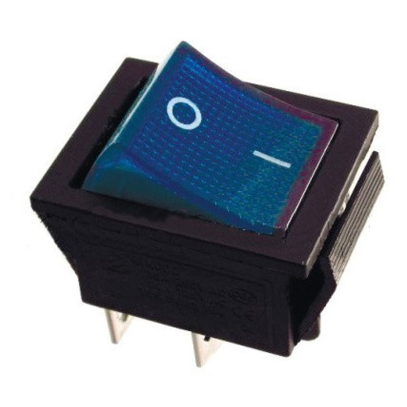 Переключатель TNSy KCD2-202N BL/B с подсветкой синий (TNSy5500777)