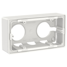 Двухпостовая коробка Schneider Electric NU800418 для открытой установки (белая)