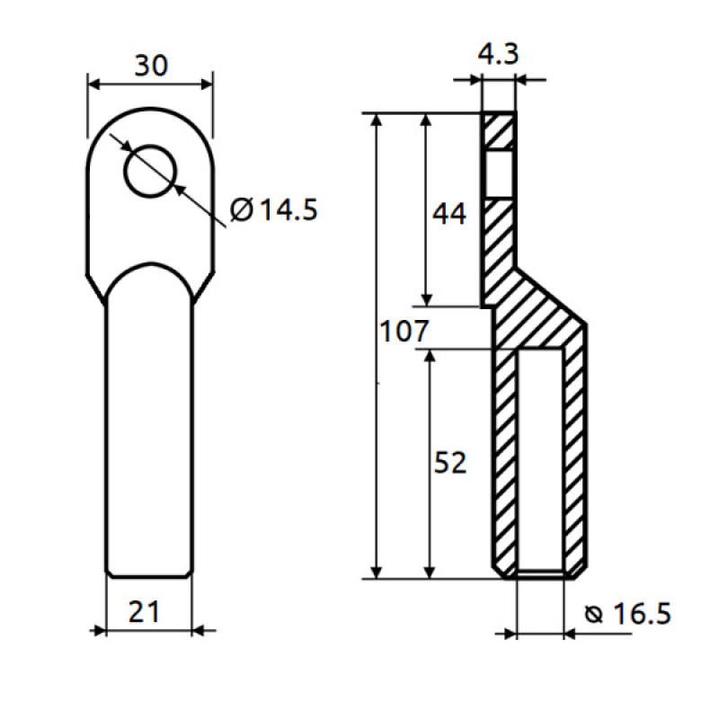 Медный кабельный наконечник Promfactor CL/CR-150-14