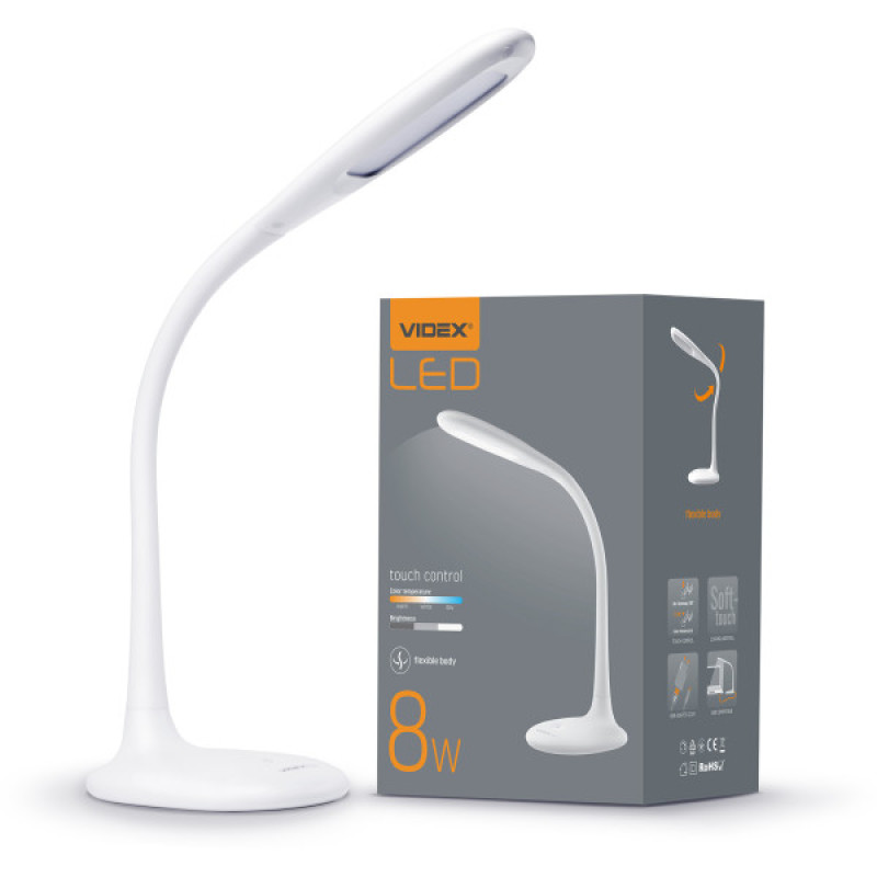 Настільний LED світильник Videx 8Вт 3000-5500K (VL-TF03W)