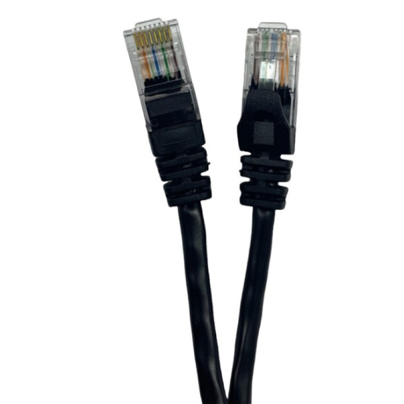 Патч-корд GEAR cat.5e UTP CU 24AWG 1м чорный (GPC-UTPCURJ45-1B)