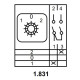 Пакетний перемикач Аско-Укрем ПКП Е9 1.831 A0110010002 (1-0-2 1 полюс)