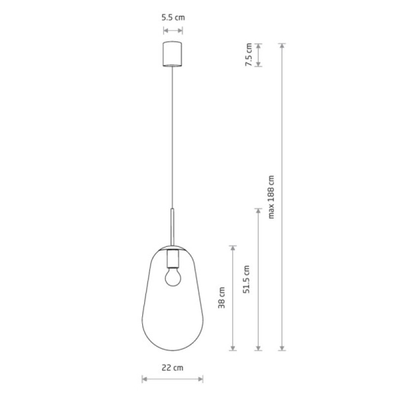 Подвесной светильник, люстра Nowodvorski 7798 Pear M E27 1x25W IP20 прозрачный
