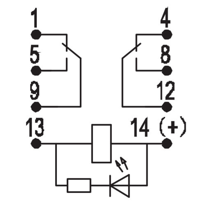 Електромеханічне реле NOARK Ex9JM2L05 5А 220В AC 2 контакти (110313)
