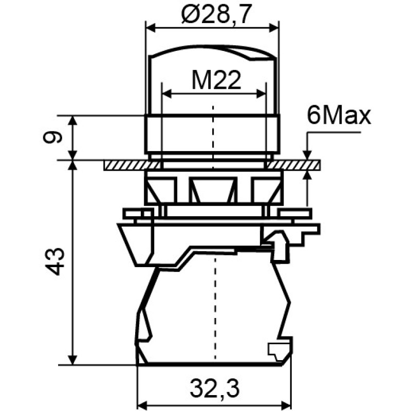 Переключатель Аско-Укрем TB5-AK123M5 (0-I) с подсветкой зеленый (A0140010165)