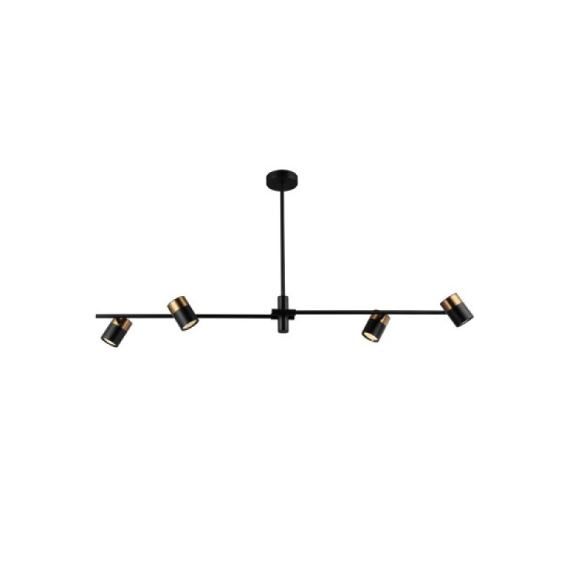 Люстра Italux PND-58892-4-BK-BRO Elice GU10 4x35W IP20 черная