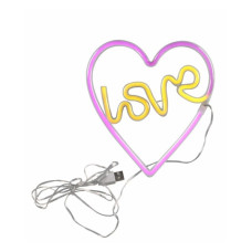 Бра, настенный светильник Goldlux 327154 Neon Love Heart LED 1x3W IP20 белый