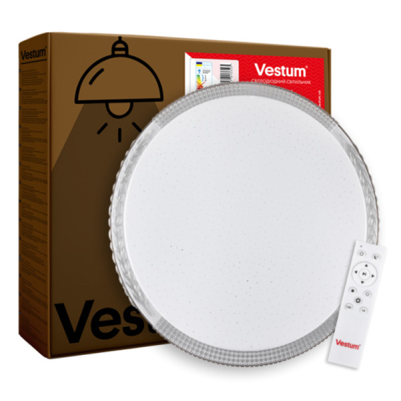 Потолочный светильник Vestum WILLOW звездное небо 80Вт 490x65мм 3000К-6500К