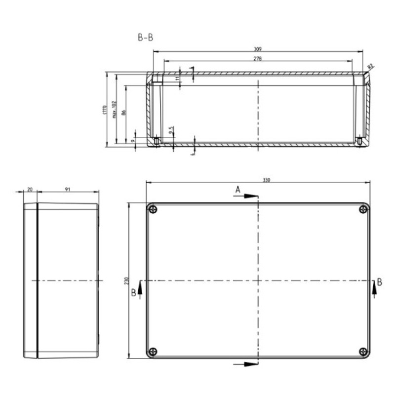 Порожня металева розподільна коробка Spelsberg AL 520046 (sp15001601) (sp15001601) IP66