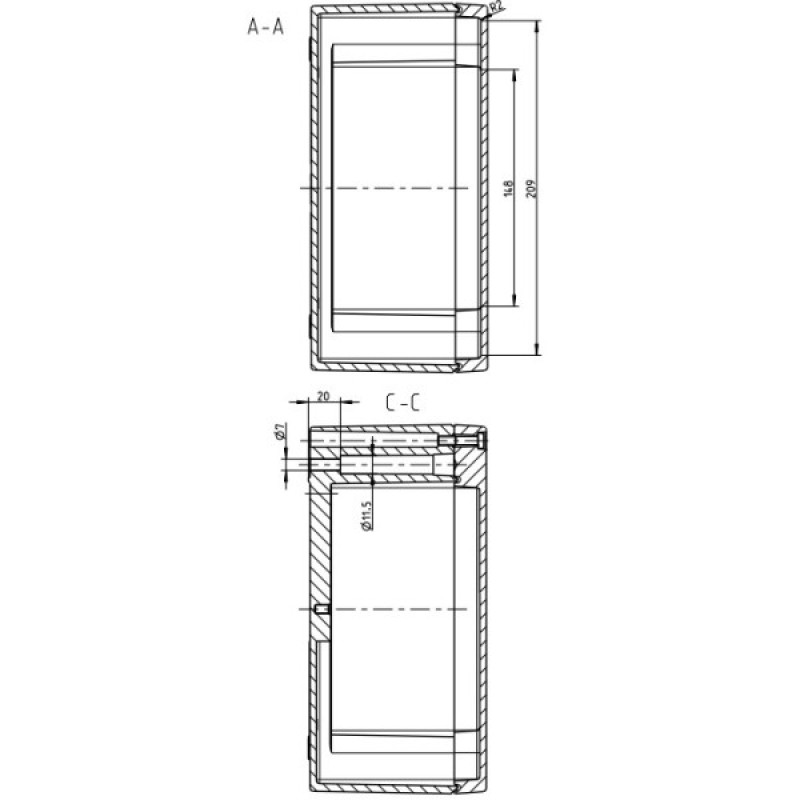 Порожня металева розподільна коробка Spelsberg AL 520046 (sp15001601) (sp15001601) IP66