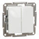 Переключатель двухклавишный Schneider Electric Asfora без рамки белый (EPH0670121)