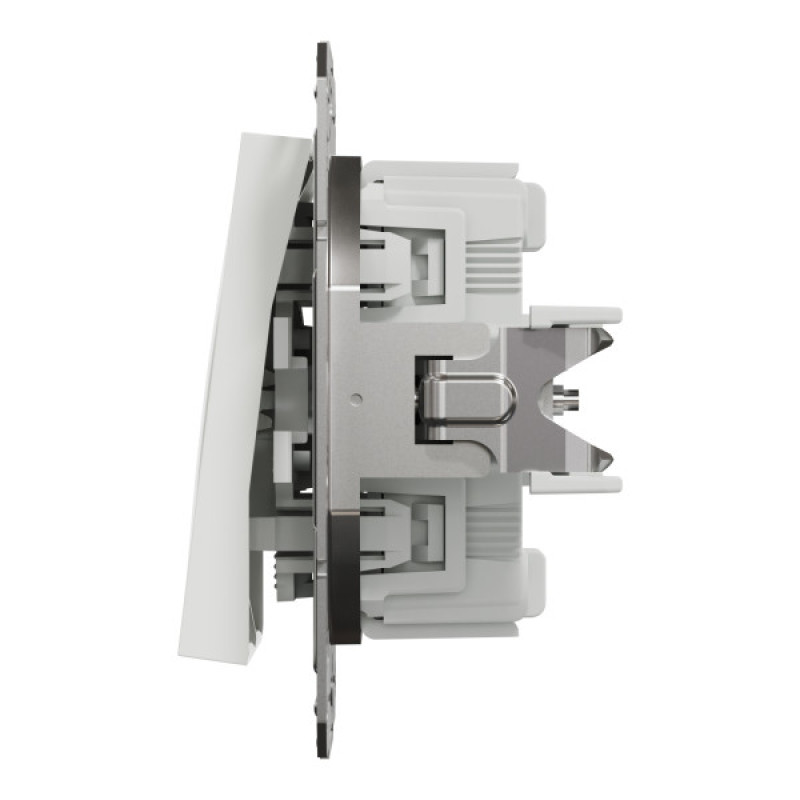 Переключатель двухклавишный Schneider Electric Asfora без рамки белый (EPH0670121)