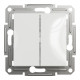 Переключатель двухклавишный Schneider Electric Asfora без рамки белый (EPH0670121)