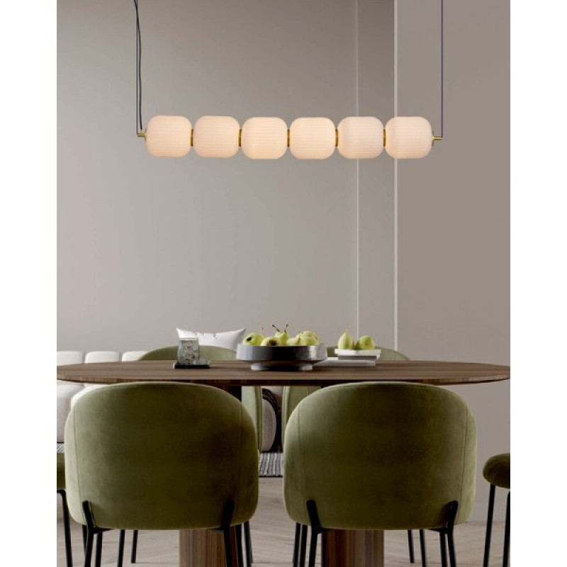 Підвісний світильник, люстра Zuma Line 5905316693548 Akari LED 1x50W 3000K/4500K/6500K 4411Lm IP20 золотий