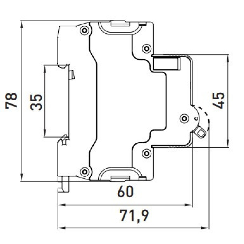 Модульный автоматический выключатель E.Next e.mcb.stand.60.4.C20 4р 20А C (s002148)