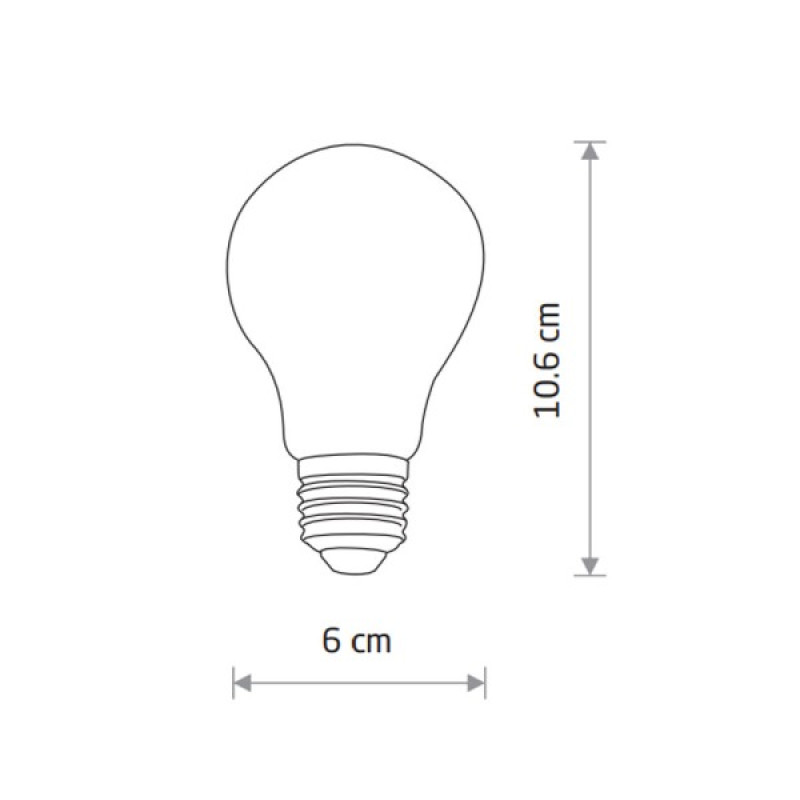 Світлодіодна лампочка Nowodvorski 10596 Cable Electro Vintage LED E27 1x6W 2200K 580Lm IP20