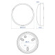 Светильник LED PiN ДББ Дельта 22W 5000K IP44 антрацит с датчиком ( 116228 )