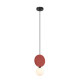 Підвісний світильник, люстра Italux PND-59779-1M-RED Andrea G9 1x25W IP20 червоний