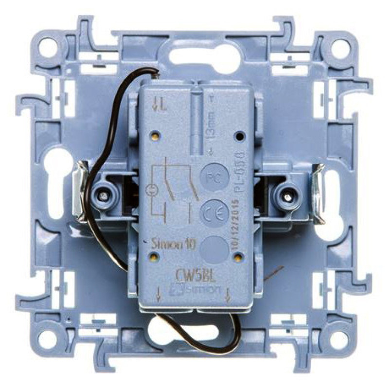 Двокнопковий вимикач Kontakt Simon Simon 10 CW5BL.01/41 з підсвічуванням (кремовий)